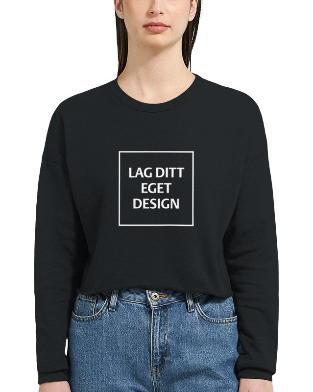 Designa din egen cropped sweatshirt för damer | personlig tröja med tryck