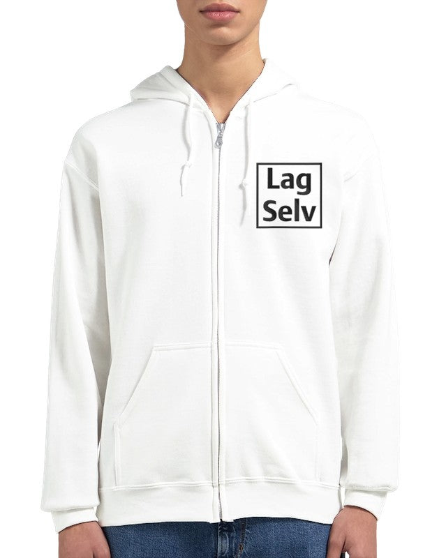 Designa din egen hoodie med broderi – Klassisk unisex-hoodie med dragkedja