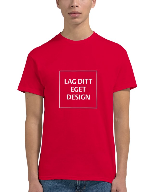 Designa din egen t-shirt med tryck | Robust unisextröja med rund hals