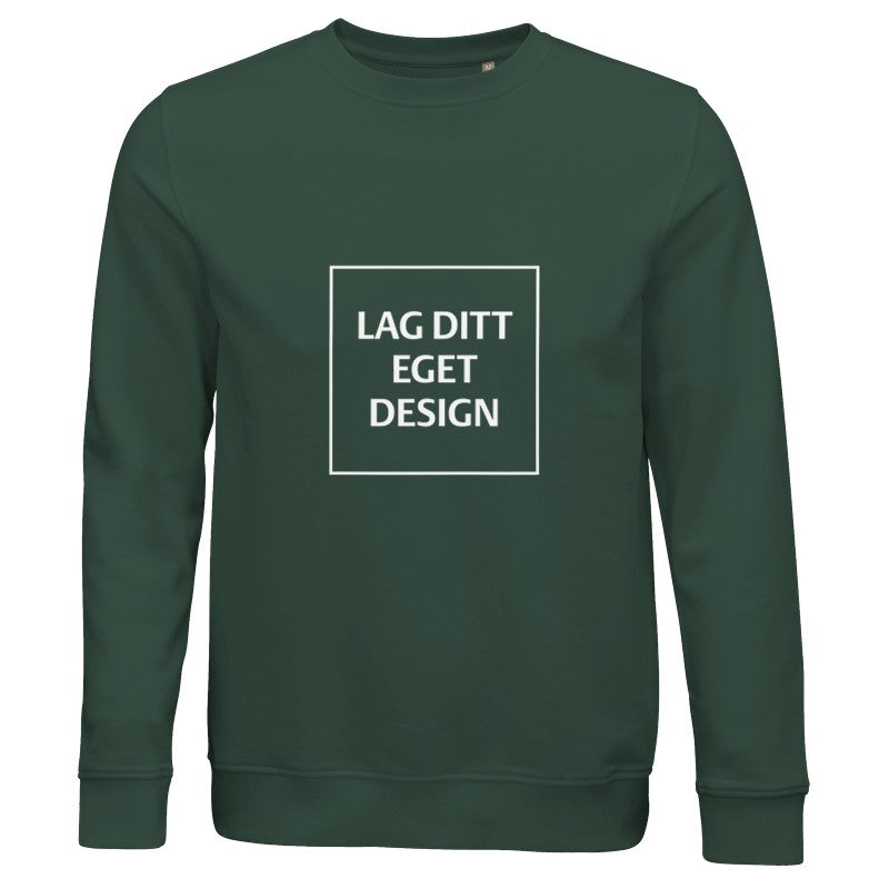 Ekologisk unisex-tröja med eget tryck | Designa din egen sweatshirt med rund hals