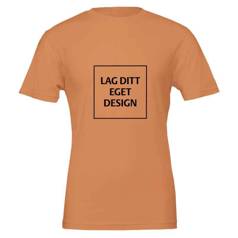 Premium unisex-t-shirt med rund hals | Designa din egen med eget tryck