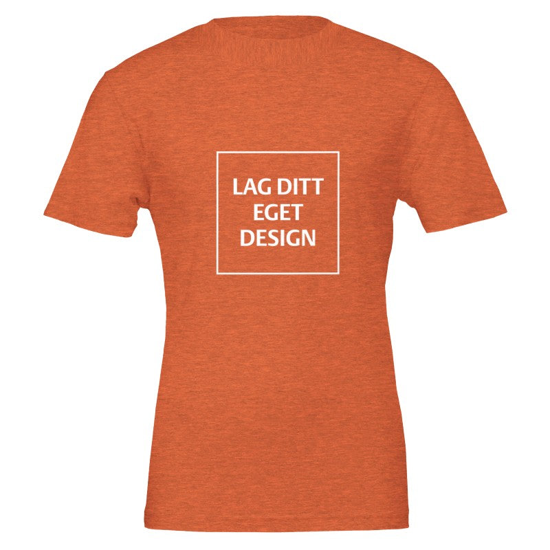 Premium unisex-t-shirt med rund hals | Designa din egen med eget tryck