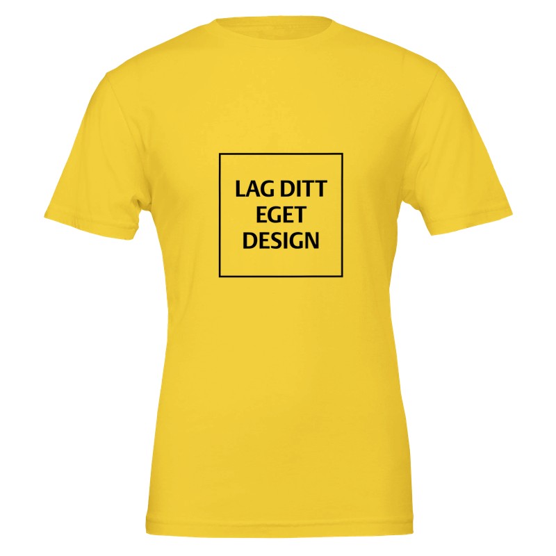 Premium unisex-t-shirt med rund hals | Designa din egen med eget tryck