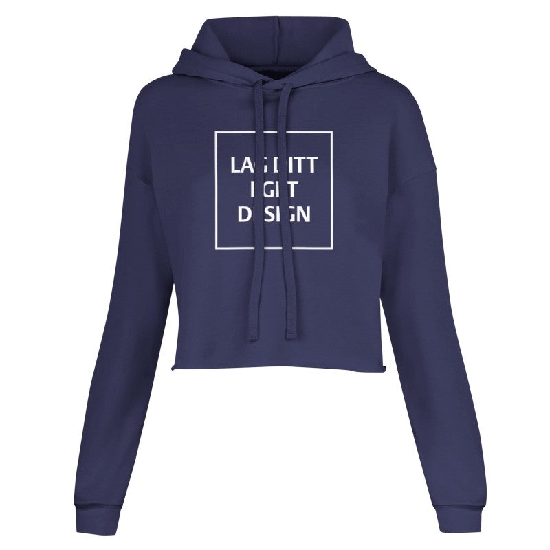 Kort damhoodie med eget tryck | Skapa din unika stil