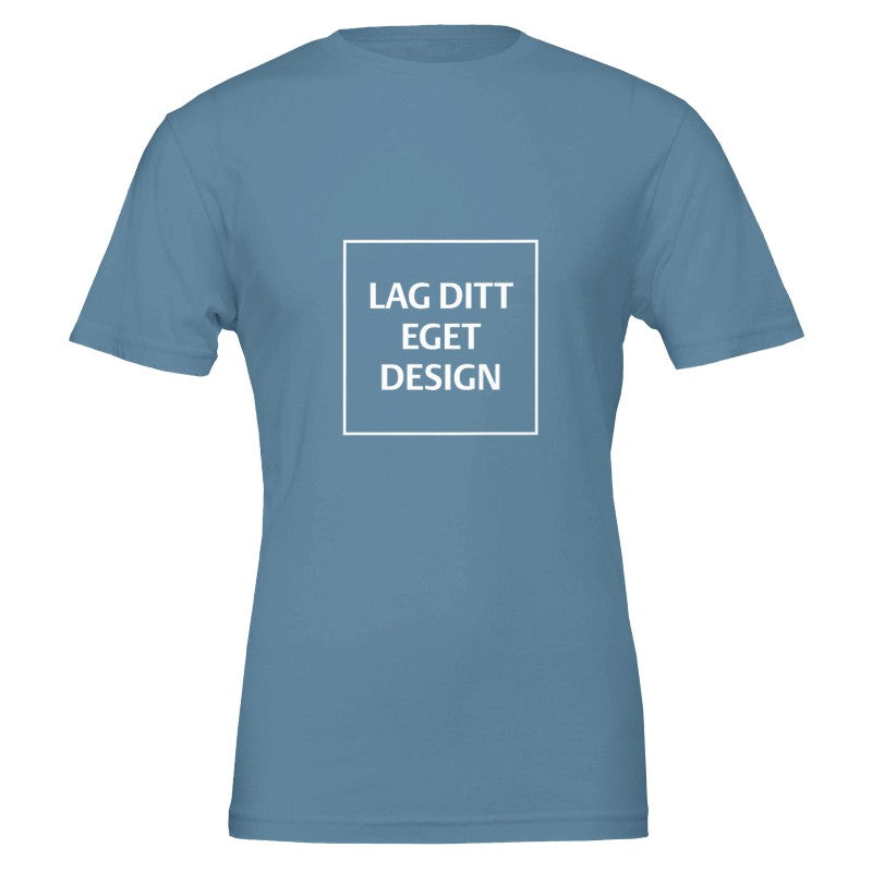 Premium unisex-t-shirt med rund hals | Designa din egen med eget tryck
