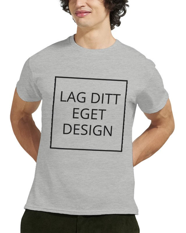 Designa din egen t-shirt med tryck | Robust unisextröja med rund hals