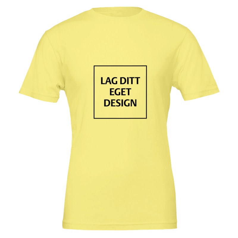 Premium unisex-t-shirt med rund hals | Designa din egen med eget tryck