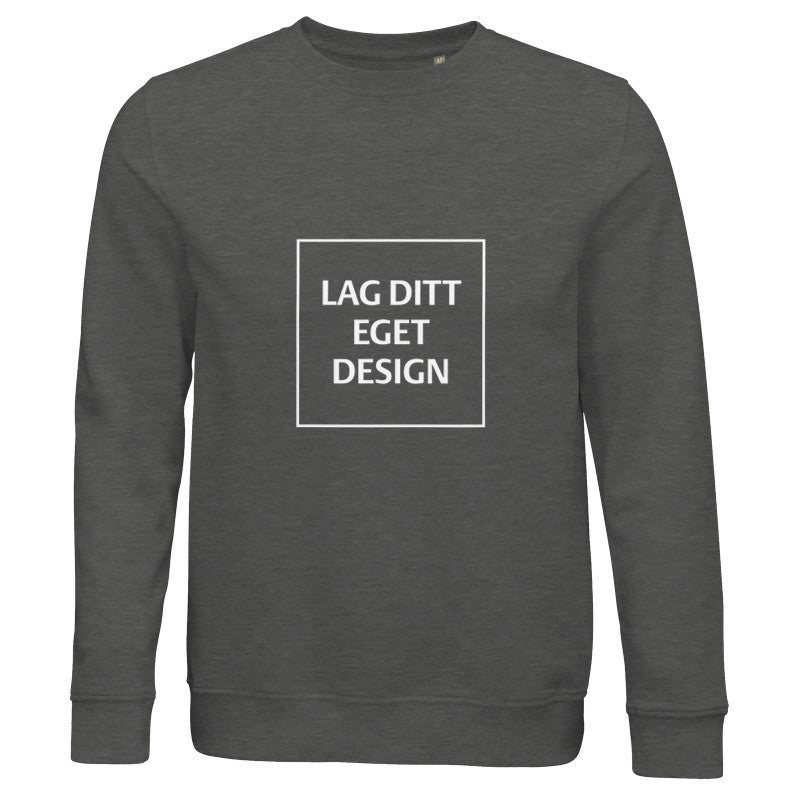 Ekologisk unisex-tröja med eget tryck | Designa din egen sweatshirt med rund hals