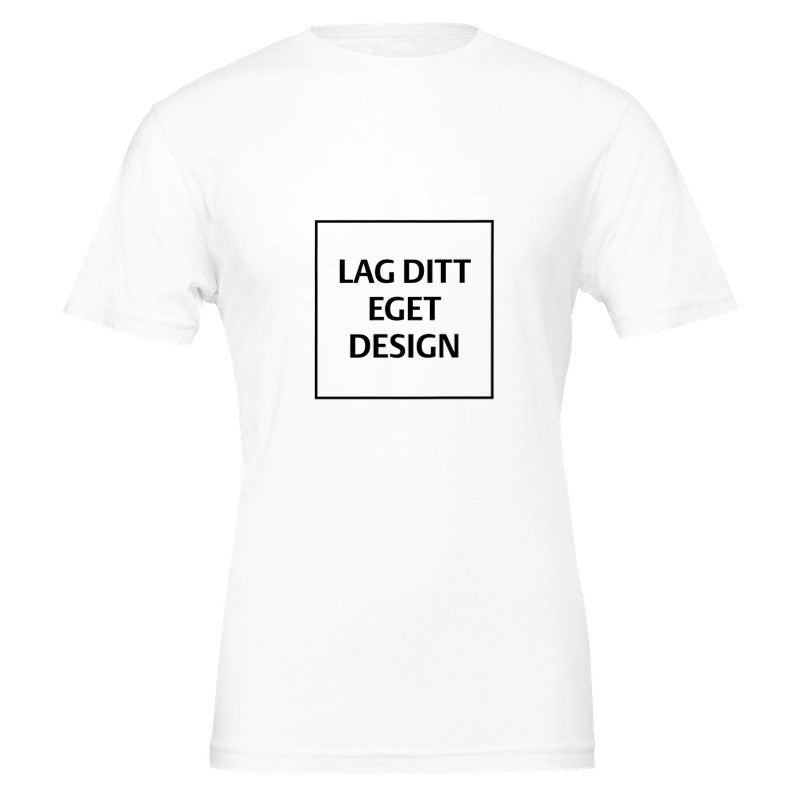 Premium unisex-t-shirt med rund hals | Designa din egen med eget tryck