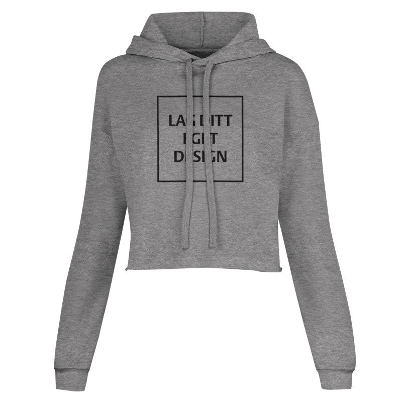 Kort damhoodie med eget tryck | Skapa din unika stil