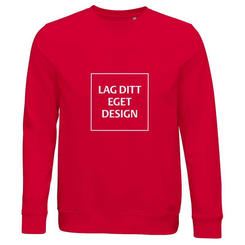 Ekologisk unisex-tröja med eget tryck | Designa din egen sweatshirt med rund hals
