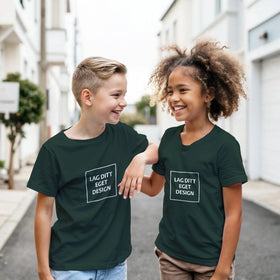 Klassisk Barnt-shirt med Eget Tryck | Slitstark Bomull