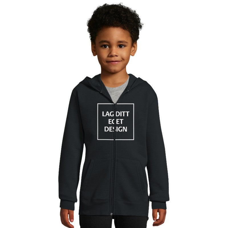 Huvjacka för Barn med Dragkedja och Eget Tryck | Mjuk Zip Hoodie