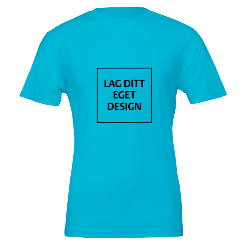 Premium unisex-t-shirt med rund hals | Designa din egen med eget tryck