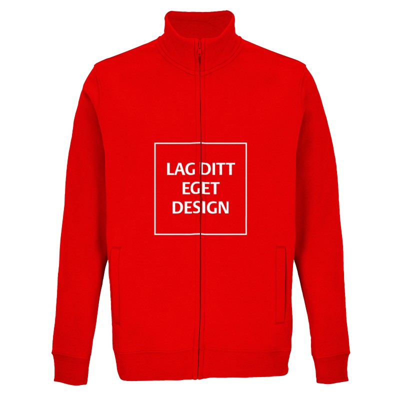 Designa din egen tröja med dragkedja | Personligt tryck på sweatshirt med hel dragkedja