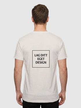 Designa din egen unisex-t-shirt med V-ringning och eget tryck