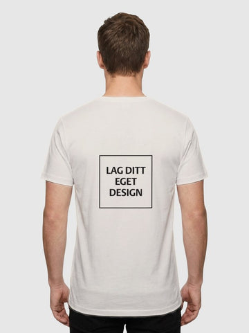 Designa din egen unisex-t-shirt med V-ringning och eget tryck