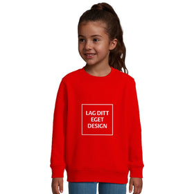 Klassisk Barntröja med Eget Tryck | Varm Sweatshirt i Bomullsblandning