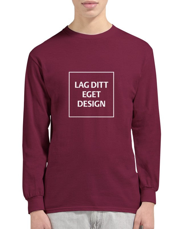 Klassisk långärmad T-shirt med eget tryck – designa din personliga stil