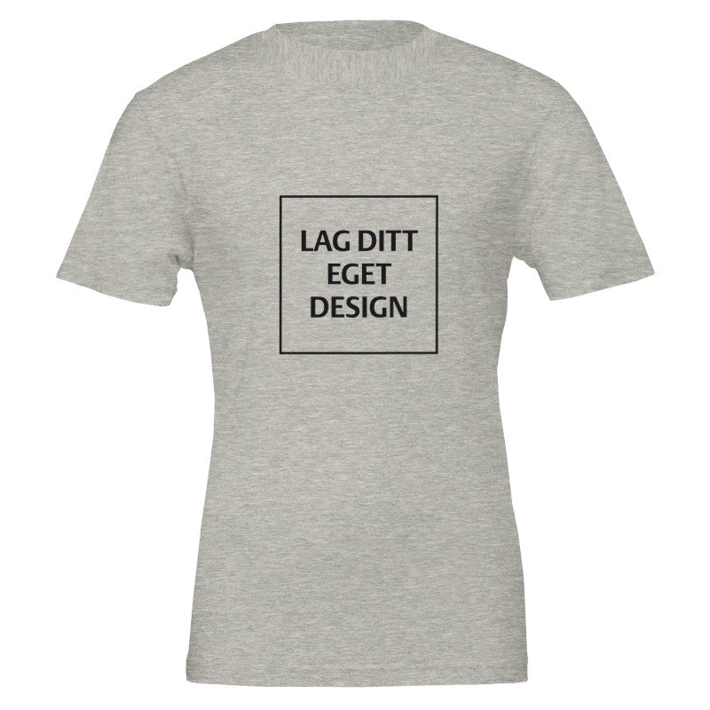 Premium unisex-t-shirt med rund hals | Designa din egen med eget tryck