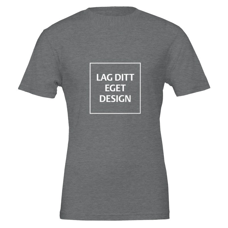 Premium unisex-t-shirt med rund hals | Designa din egen med eget tryck