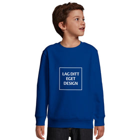 Klassisk Barntröja med Eget Tryck | Varm Sweatshirt i Bomullsblandning