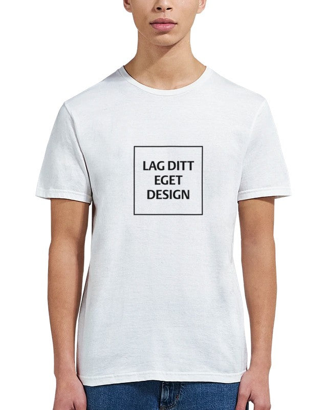 Klassisk unisex-t-shirt med rund hals för eget tryck | Designa din egen t-shirt