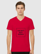 Designa din egen unisex-t-shirt med V-ringning och eget tryck