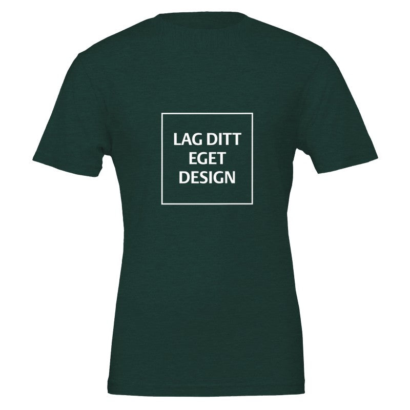 Premium unisex-t-shirt med rund hals | Designa din egen med eget tryck