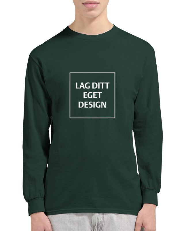 Klassisk långärmad T-shirt med eget tryck – designa din personliga stil