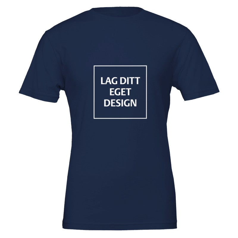 Premium unisex-t-shirt med rund hals | Designa din egen med eget tryck