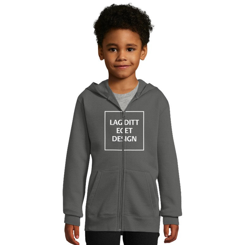 Huvjacka för Barn med Dragkedja och Eget Tryck | Mjuk Zip Hoodie