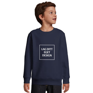 Klassisk Barntröja med Eget Tryck | Varm Sweatshirt i Bomullsblandning