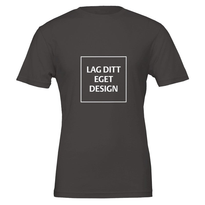 Premium unisex-t-shirt med rund hals | Designa din egen med eget tryck