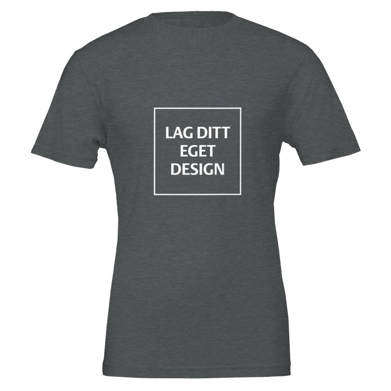 Premium unisex-t-shirt med rund hals | Designa din egen med eget tryck