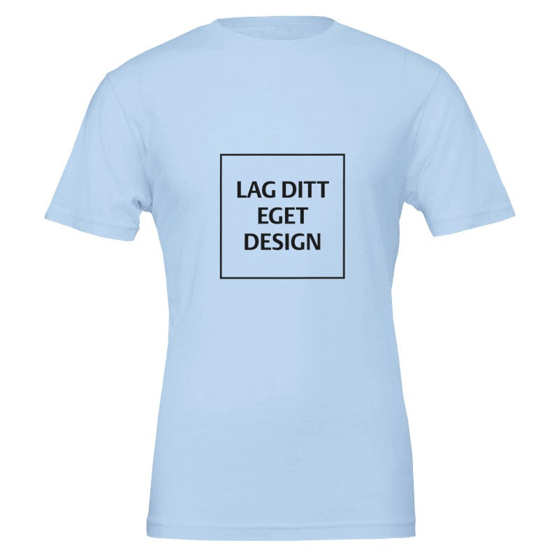Premium unisex-t-shirt med rund hals | Designa din egen med eget tryck