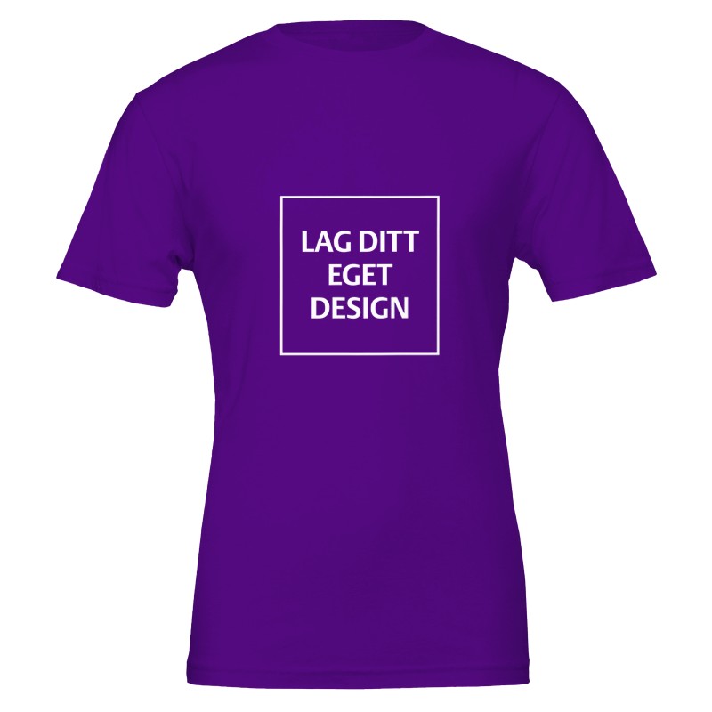 Premium unisex-t-shirt med rund hals | Designa din egen med eget tryck