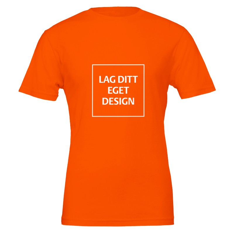 Premium unisex-t-shirt med rund hals | Designa din egen med eget tryck