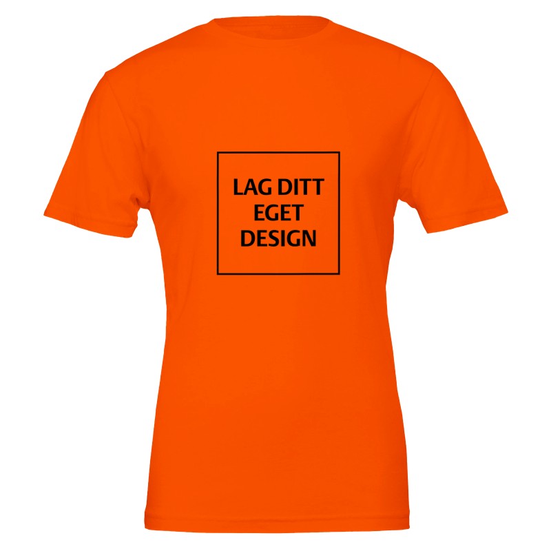 Premium unisex-t-shirt med rund hals | Designa din egen med eget tryck