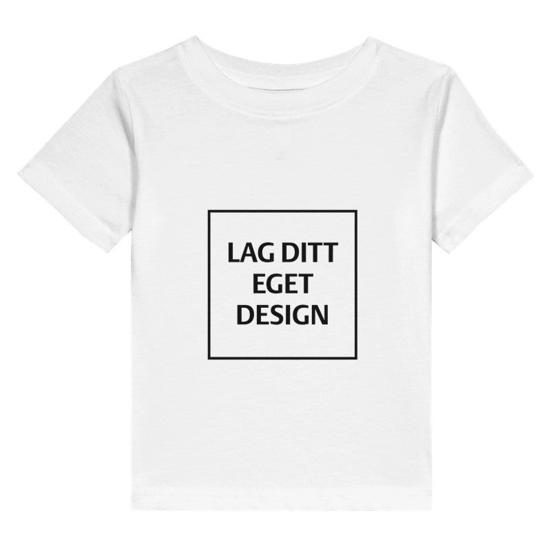 Klassisk Småbarns T-skjorte i Bomullsjersey med Eget Trykk