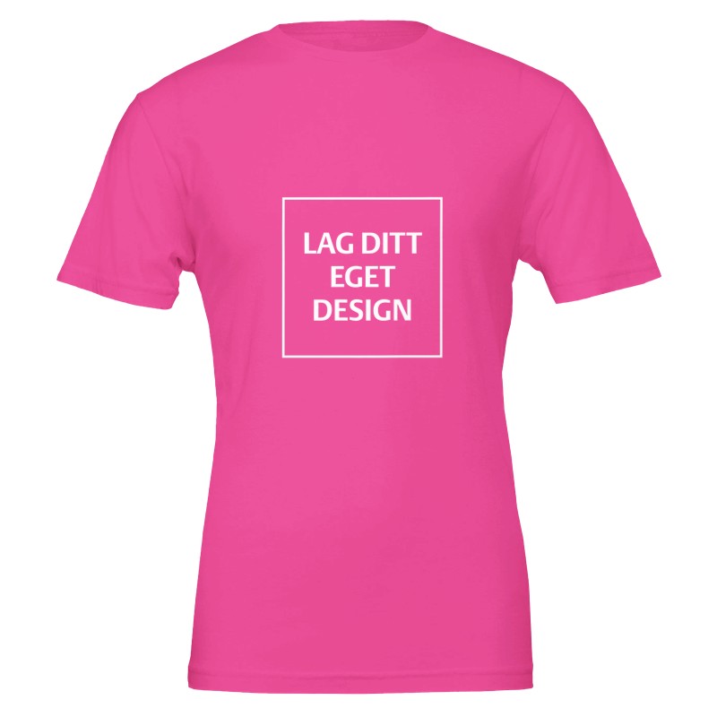 Premium unisex-t-shirt med rund hals | Designa din egen med eget tryck