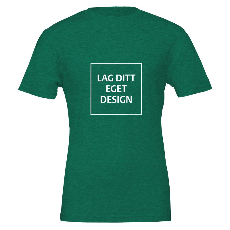 Premium unisex-t-shirt med rund hals | Designa din egen med eget tryck
