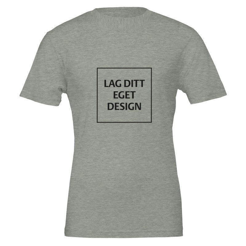 Premium unisex-t-shirt med rund hals | Designa din egen med eget tryck