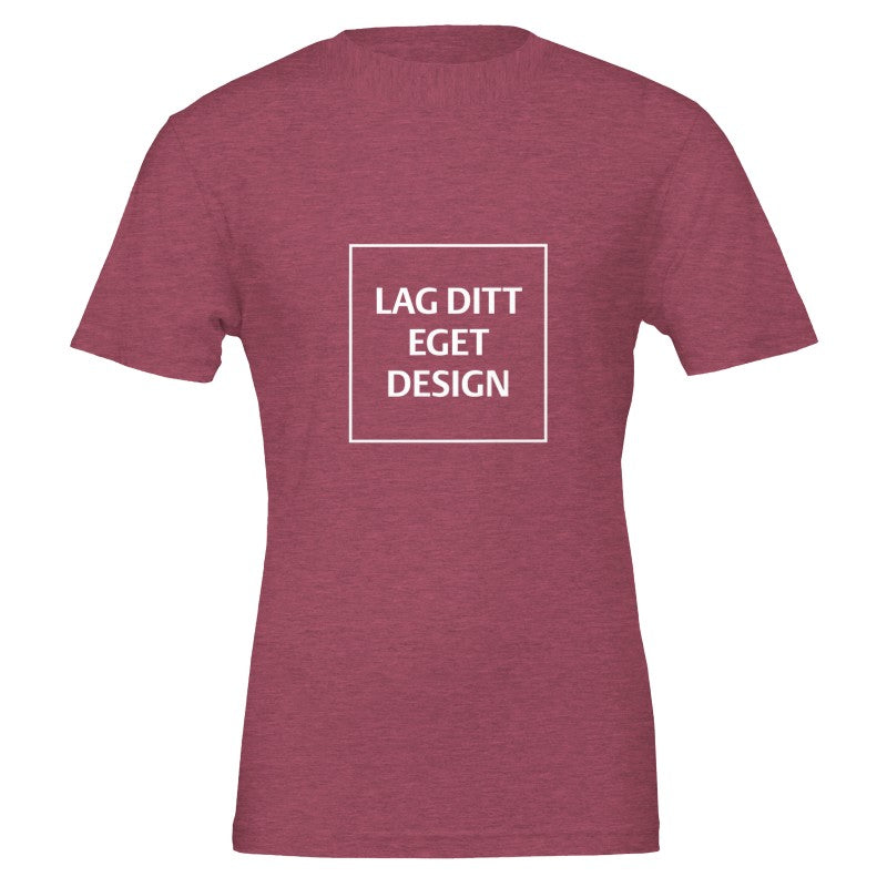 Premium unisex-t-shirt med rund hals | Designa din egen med eget tryck
