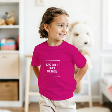 Klassisk Barnt-shirt med Eget Tryck | Slitstark Bomull