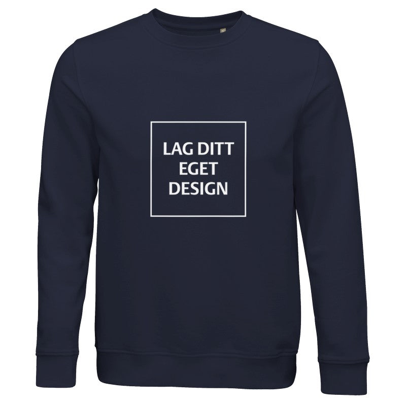 Ekologisk unisex-tröja med eget tryck | Designa din egen sweatshirt med rund hals