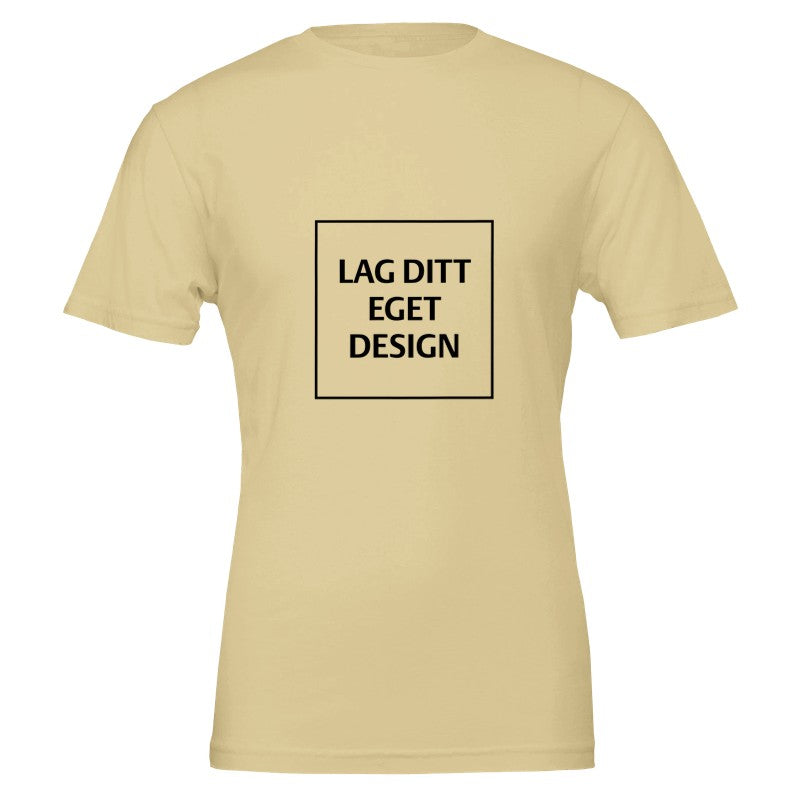 Premium unisex-t-shirt med rund hals | Designa din egen med eget tryck