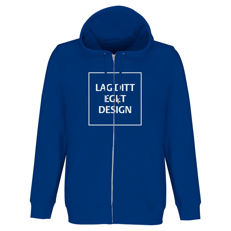 Ekologisk hoodie med dragkedja och eget tryck | Unisexhoodie med dragkedja