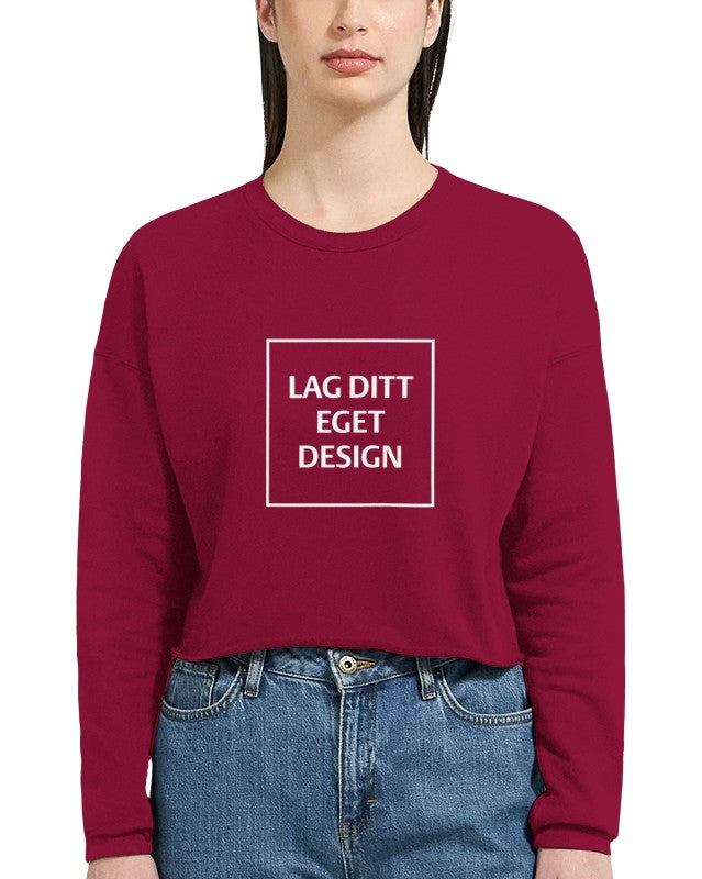 Designa din egen cropped sweatshirt för damer | personlig tröja med tryck