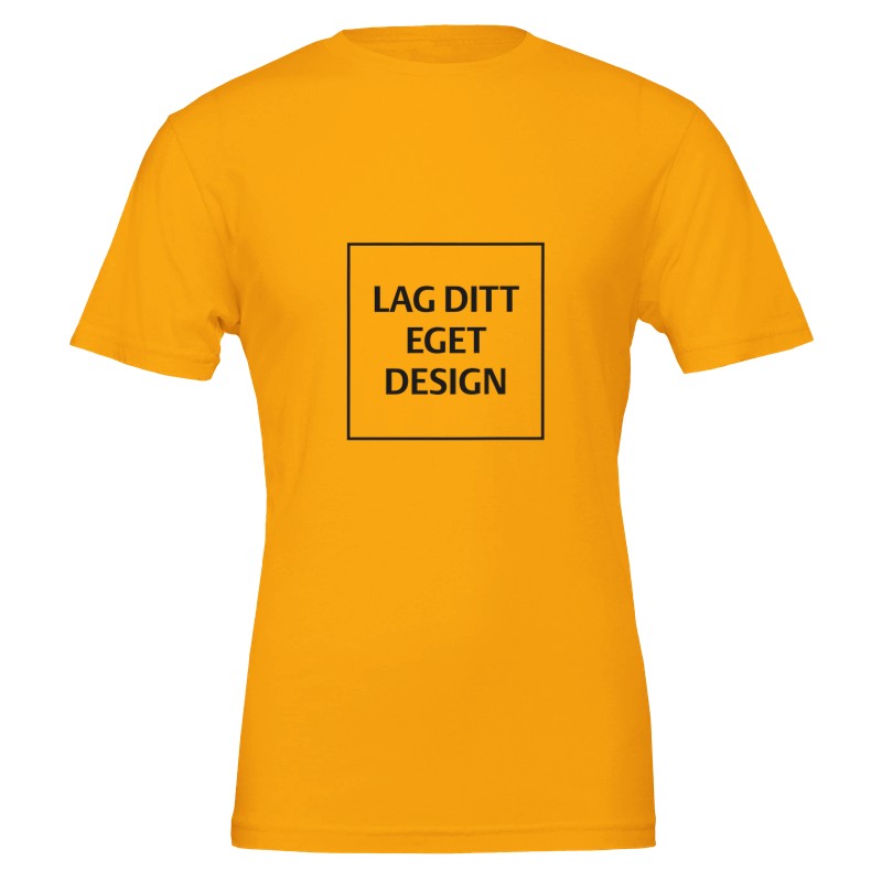 Premium unisex-t-shirt med rund hals | Designa din egen med eget tryck